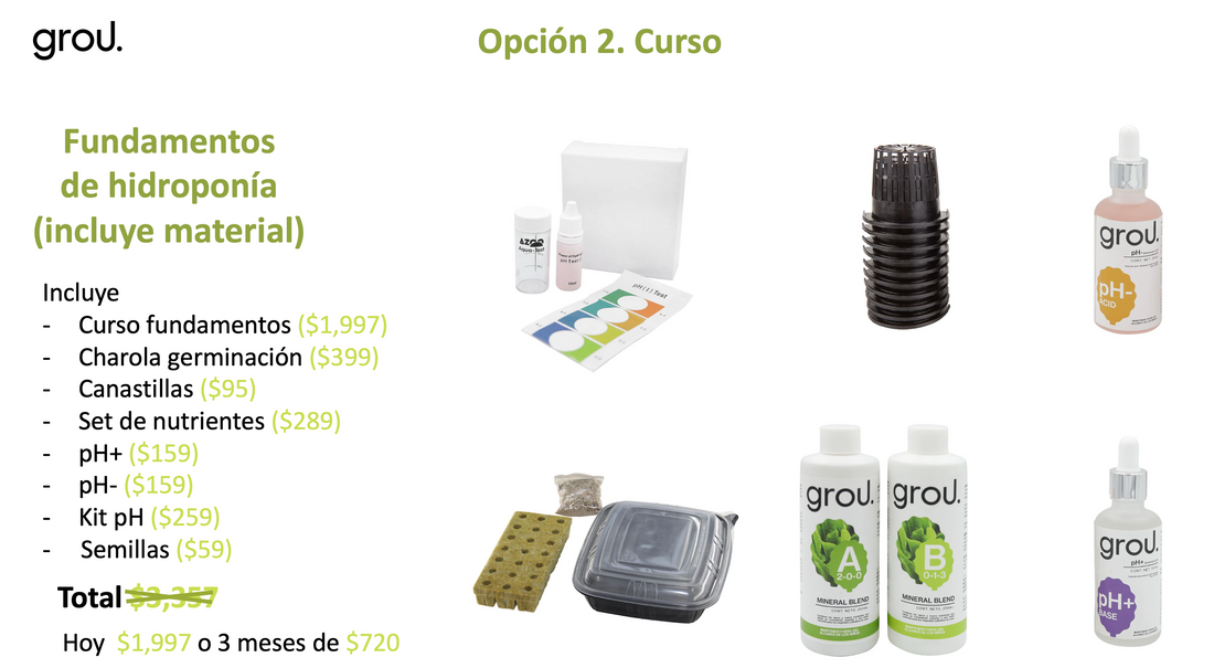 Curso hidroponia + materiales