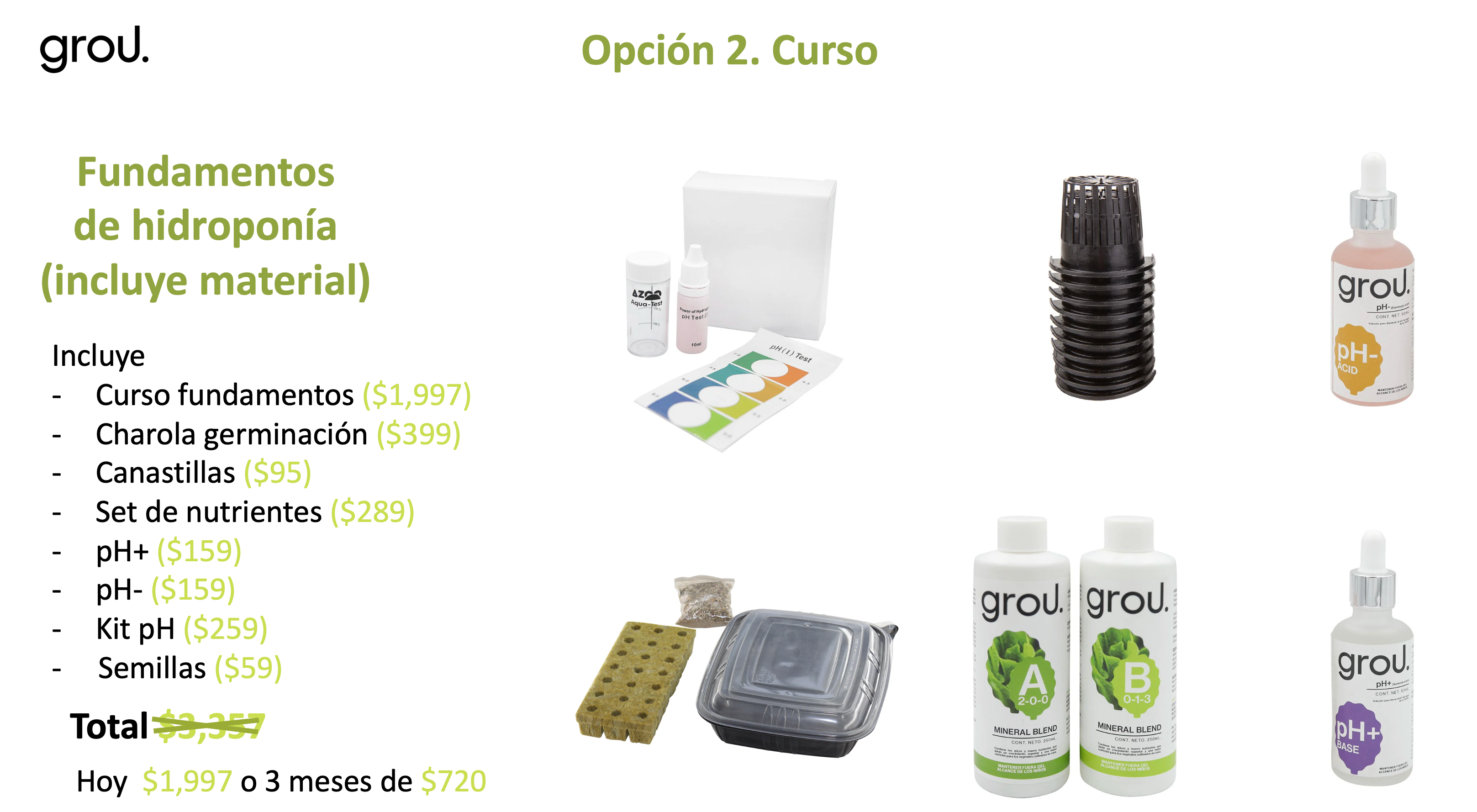 Curso hidroponia + materiales