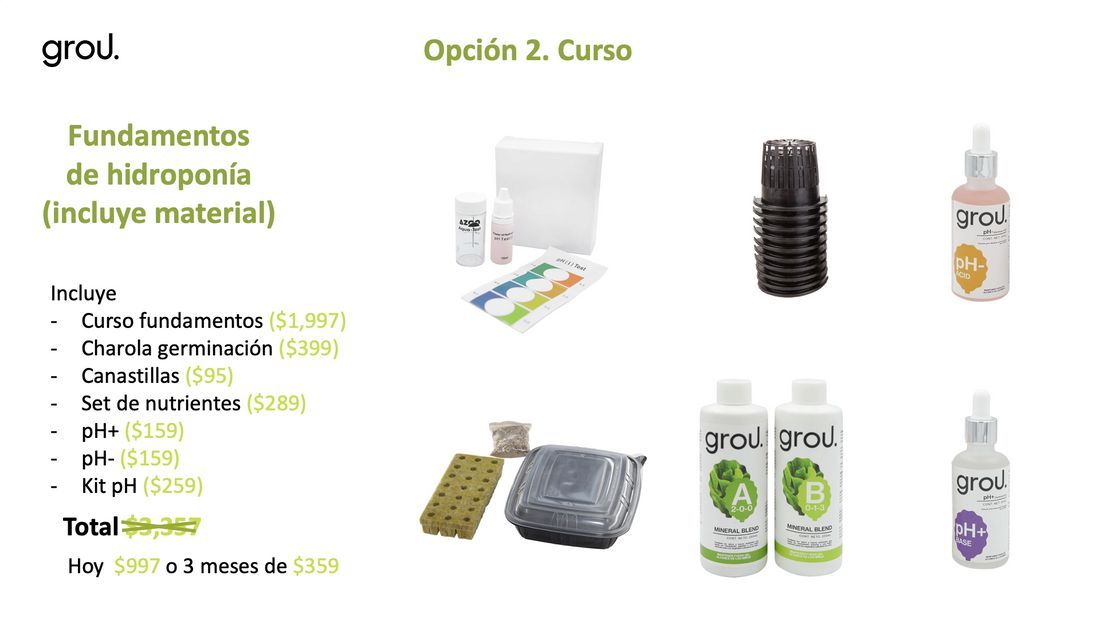 Curso hidroponia + materiales
